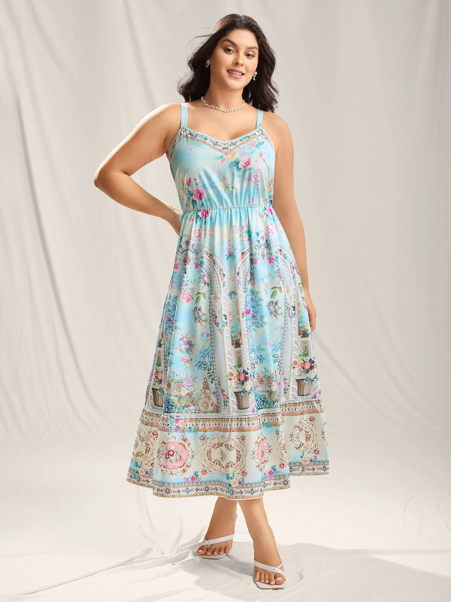 Floral Paradise Print Pockets Maxi Dress sold by Bloomchic