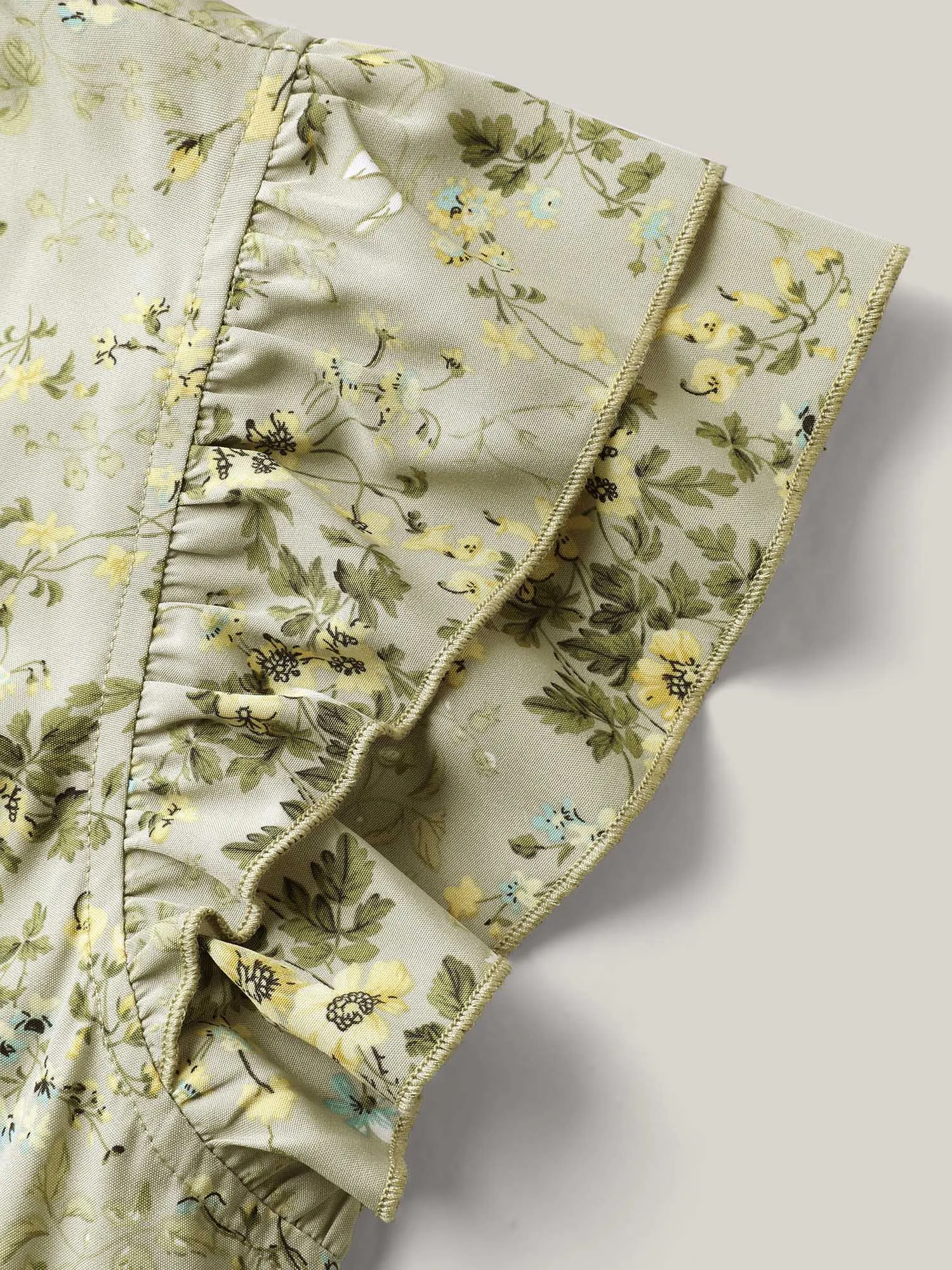 Breezy Floral Print Flutter Sleeve Maxi Dress sold by Bloomchic product image thumbnail 5