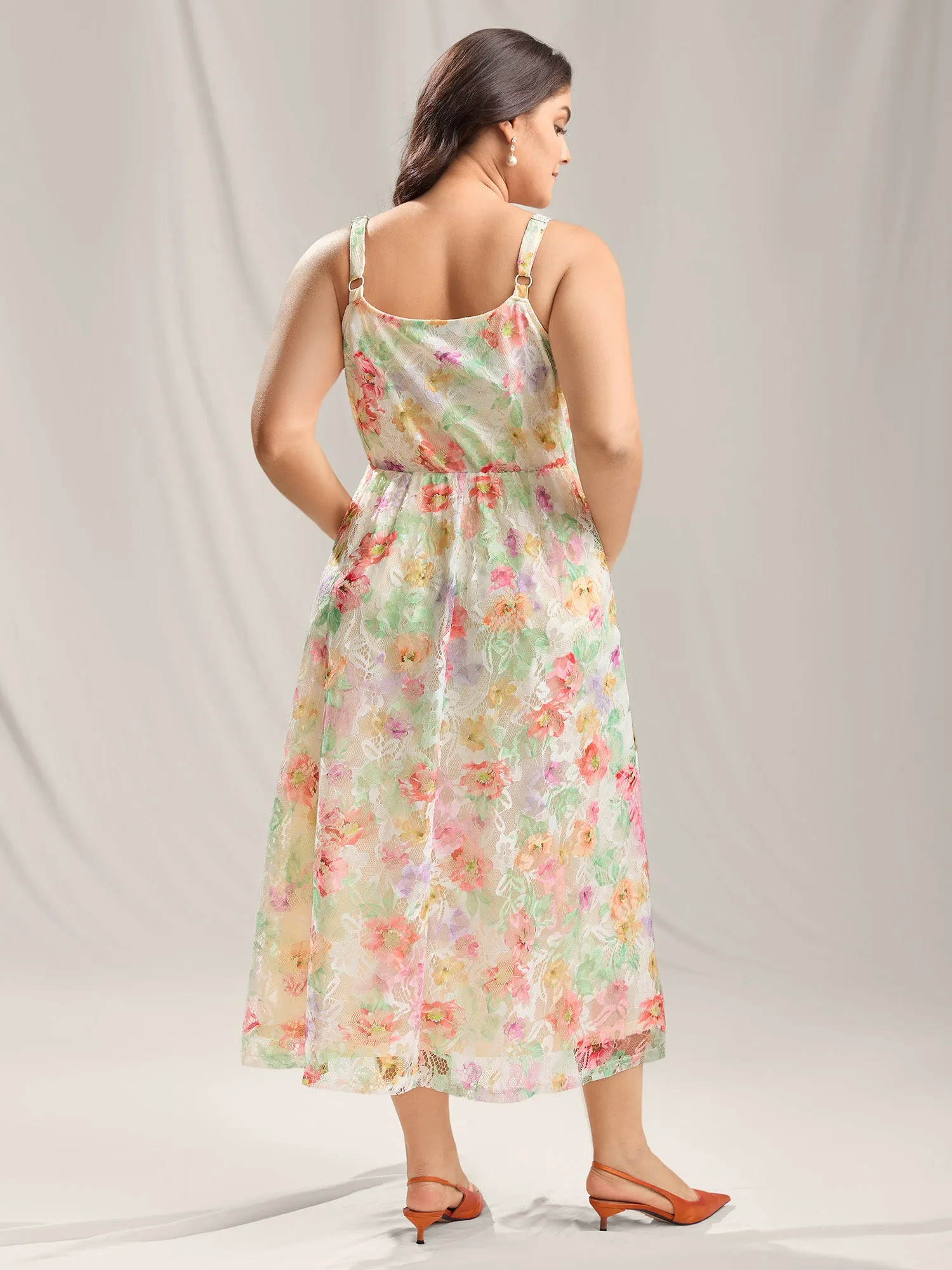 Sunkissed Florals Lace Textured Maxi Dress sold by Bloomchic product image thumbnail 4