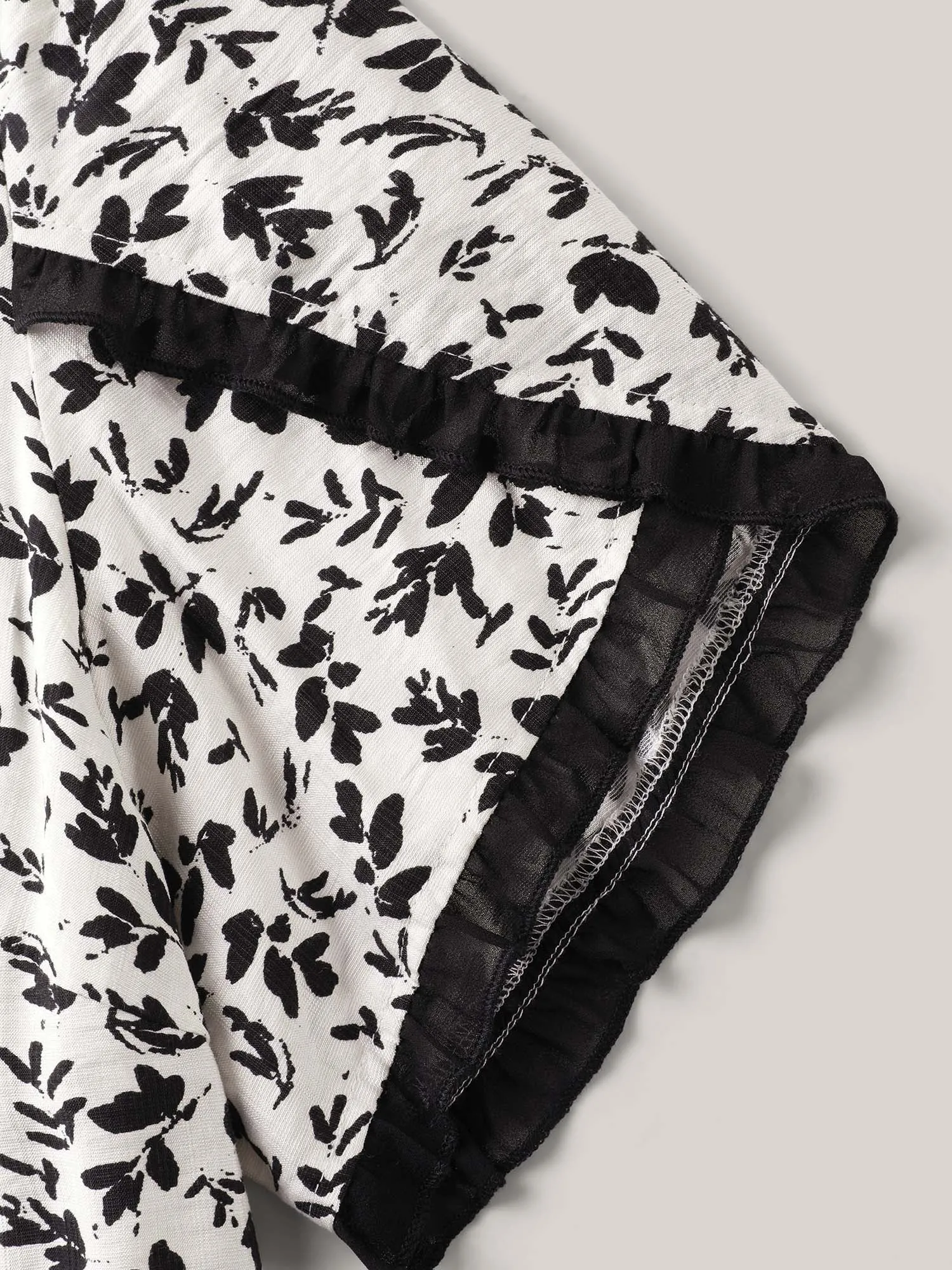 Floral Print Color Contrast Blouse sold by Bloomchic product image thumbnail 5