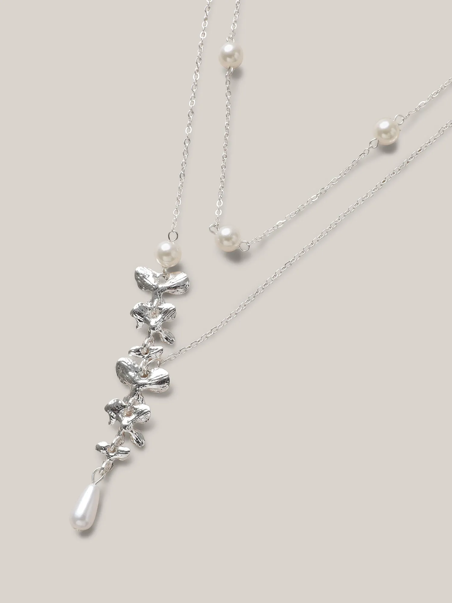 Double Faux Pearl Elegant Necklace sold by Bloomchic