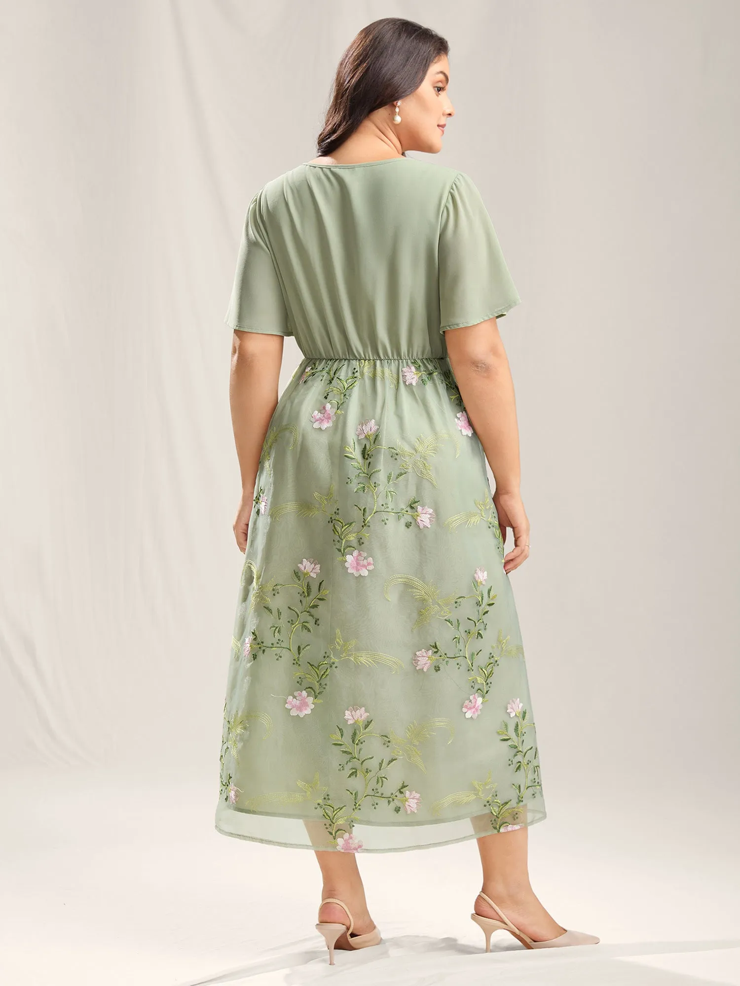 Floral Print Spliced Pockets Maxi Dress sold by Bloomchic product image thumbnail 4