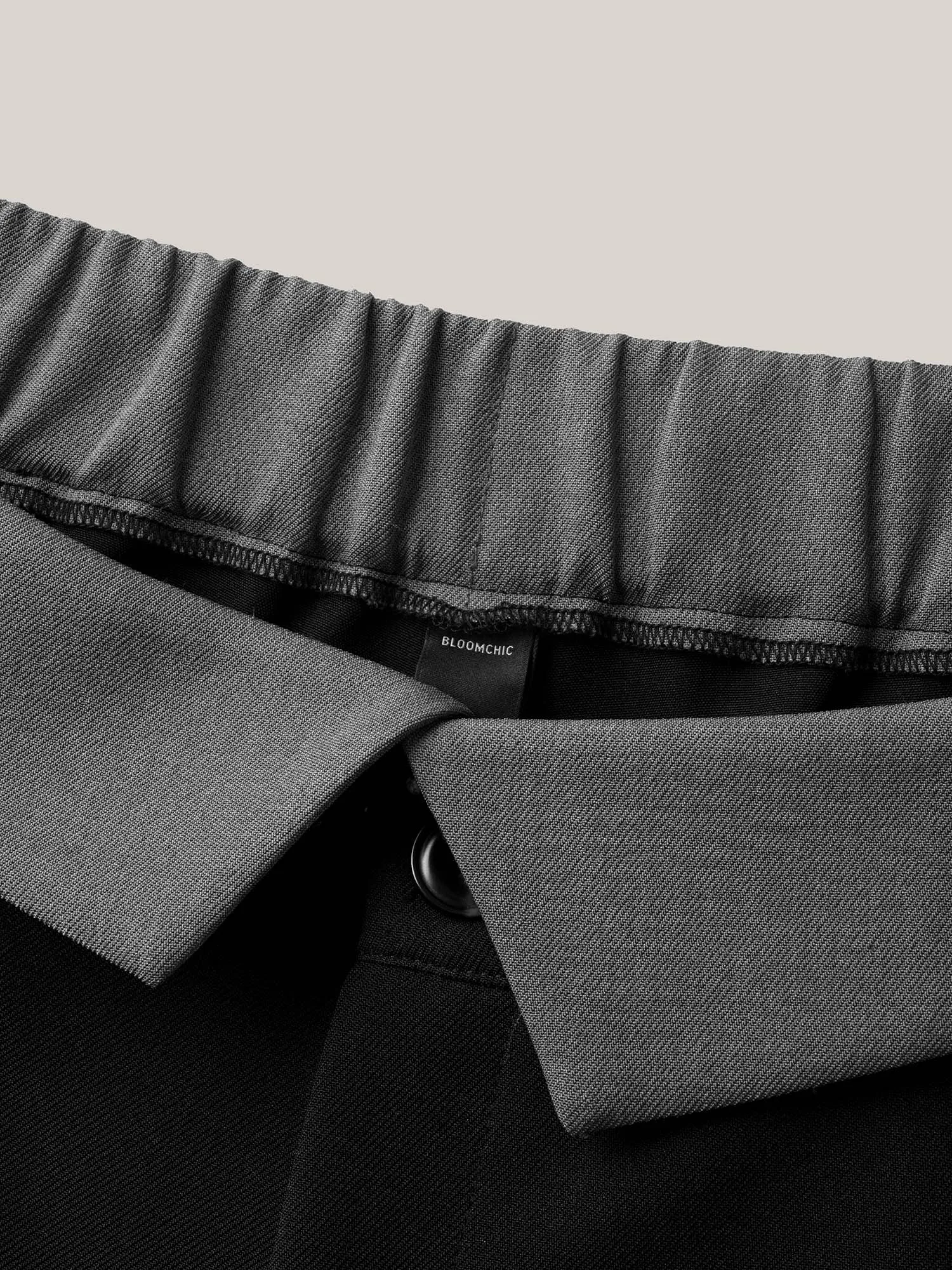 Color Contrast Waistband Straight-Leg Pants sold by Bloomchic product image thumbnail 5