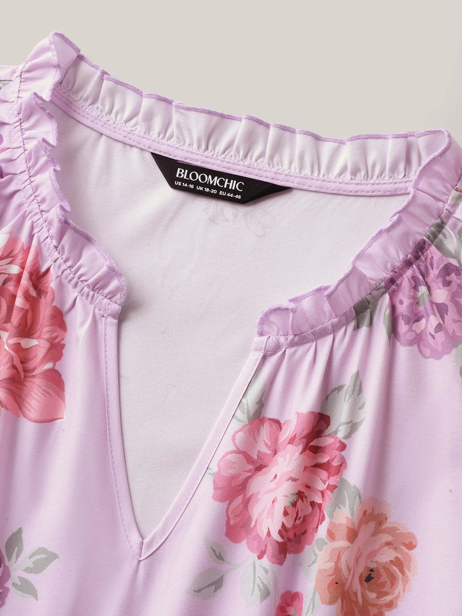 Floral Print Pockets Gradient Maxi Dress sold by Bloomchic product image thumbnail 5