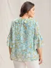Floral Print Ruffled Layered Sleeve Blouse sold by Bloomchic