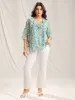 Floral Print Ruffled Layered Sleeve Blouse sold by Bloomchic