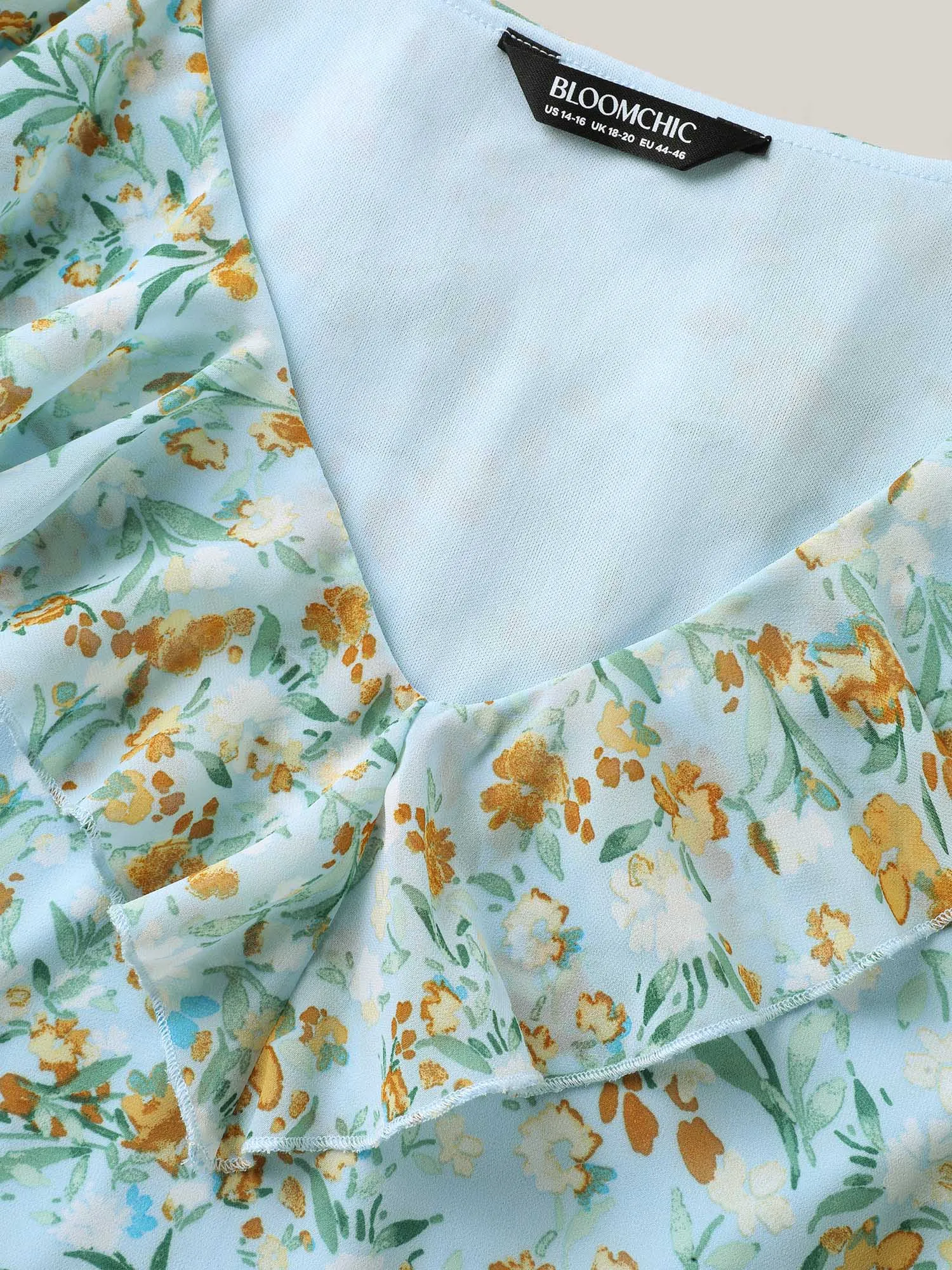 Floral Print Ruffled Layered Sleeve Blouse sold by Bloomchic product image thumbnail 5