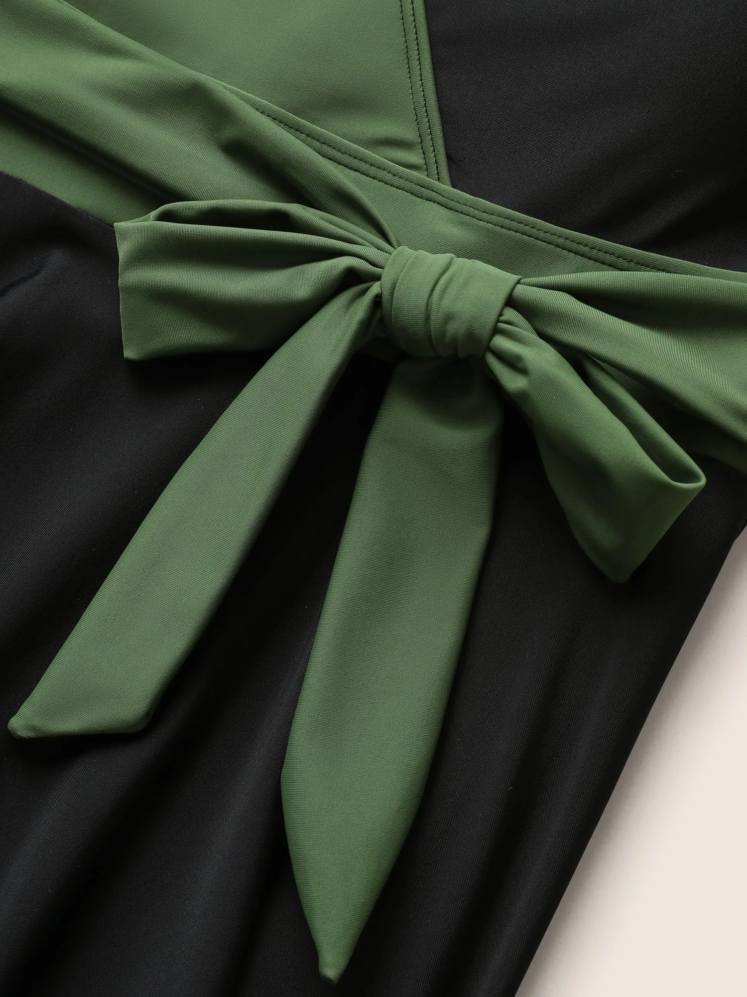 Two Tone Ties High Rise Swim Dress sold by Bloomchic product image thumbnail 5