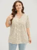 Ditsy Floral Button Up Frill Trim Notched Blouse sold by Bloomchic