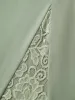 Lace Panel Cinched-Waist Maxi Dress sold by Bloomchic