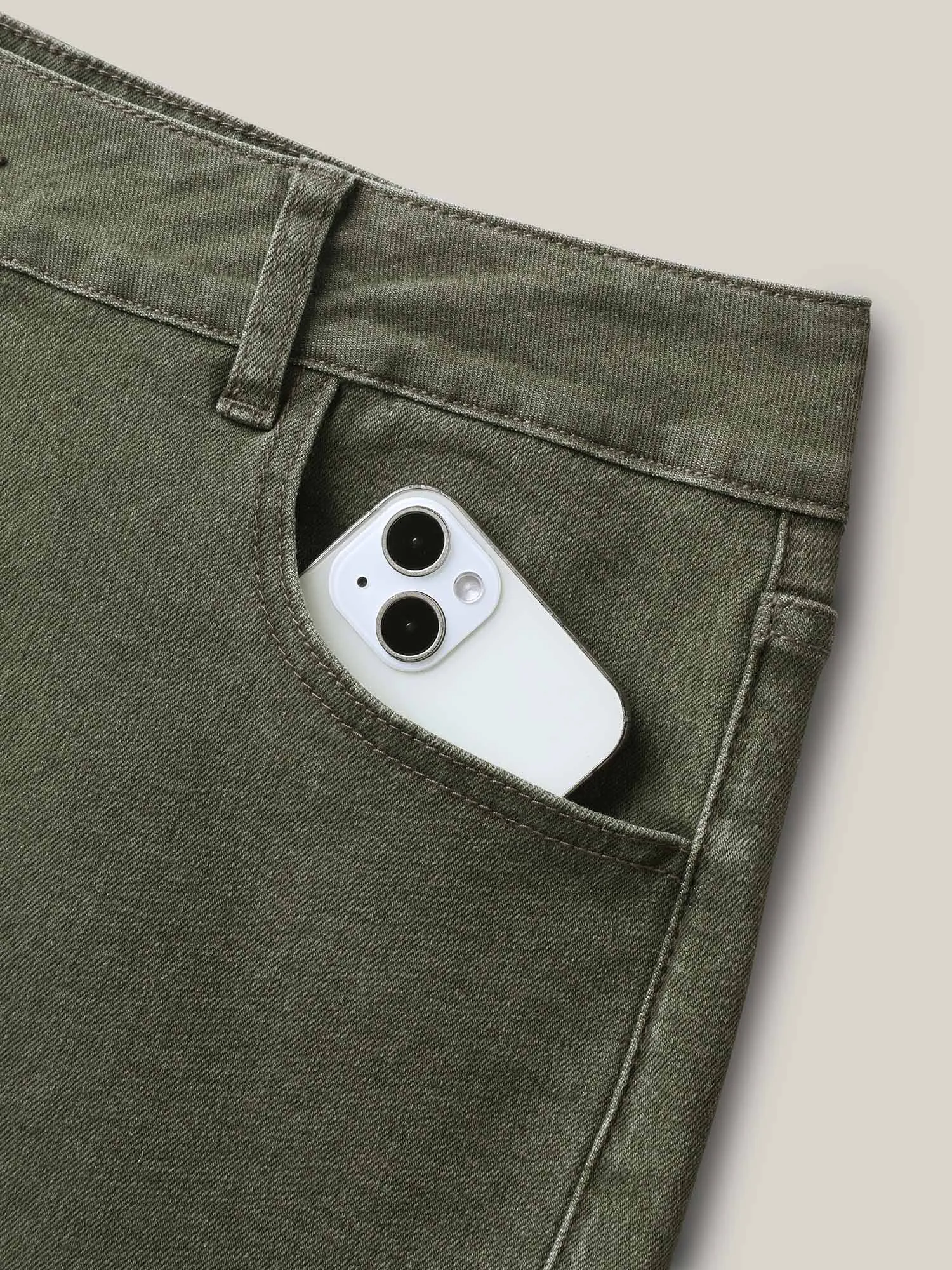 High-Rise Classic Cut Denim Shorts sold by Bloomchic product image thumbnail 4