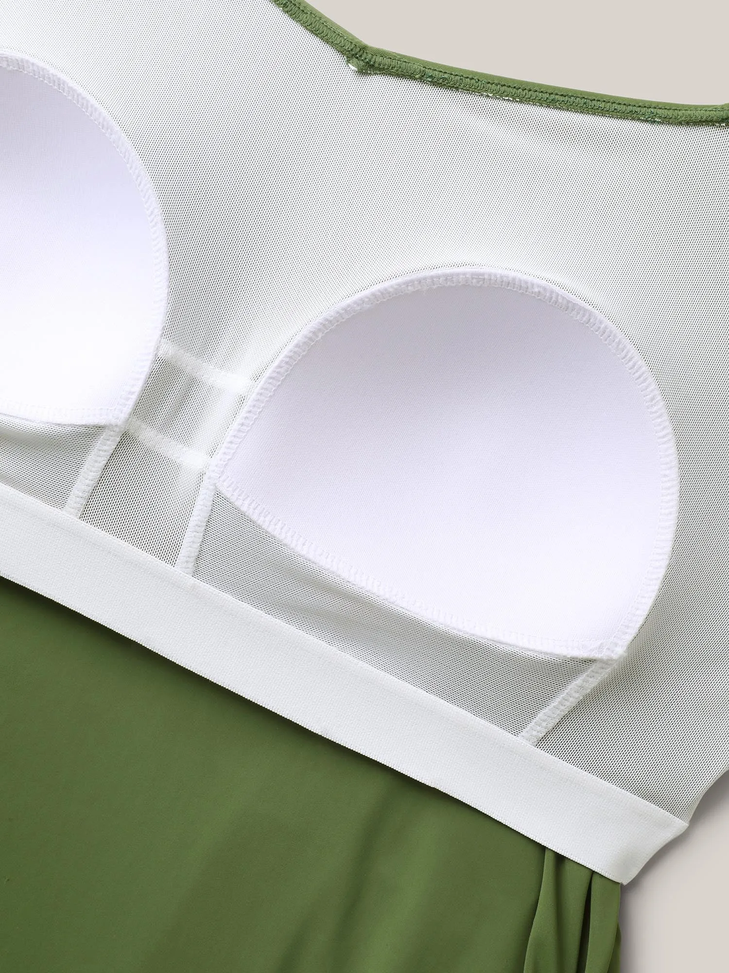 Non-Removable Cups Asymmetrical Hem Swim Tankini sold by Bloomchic product image thumbnail 5