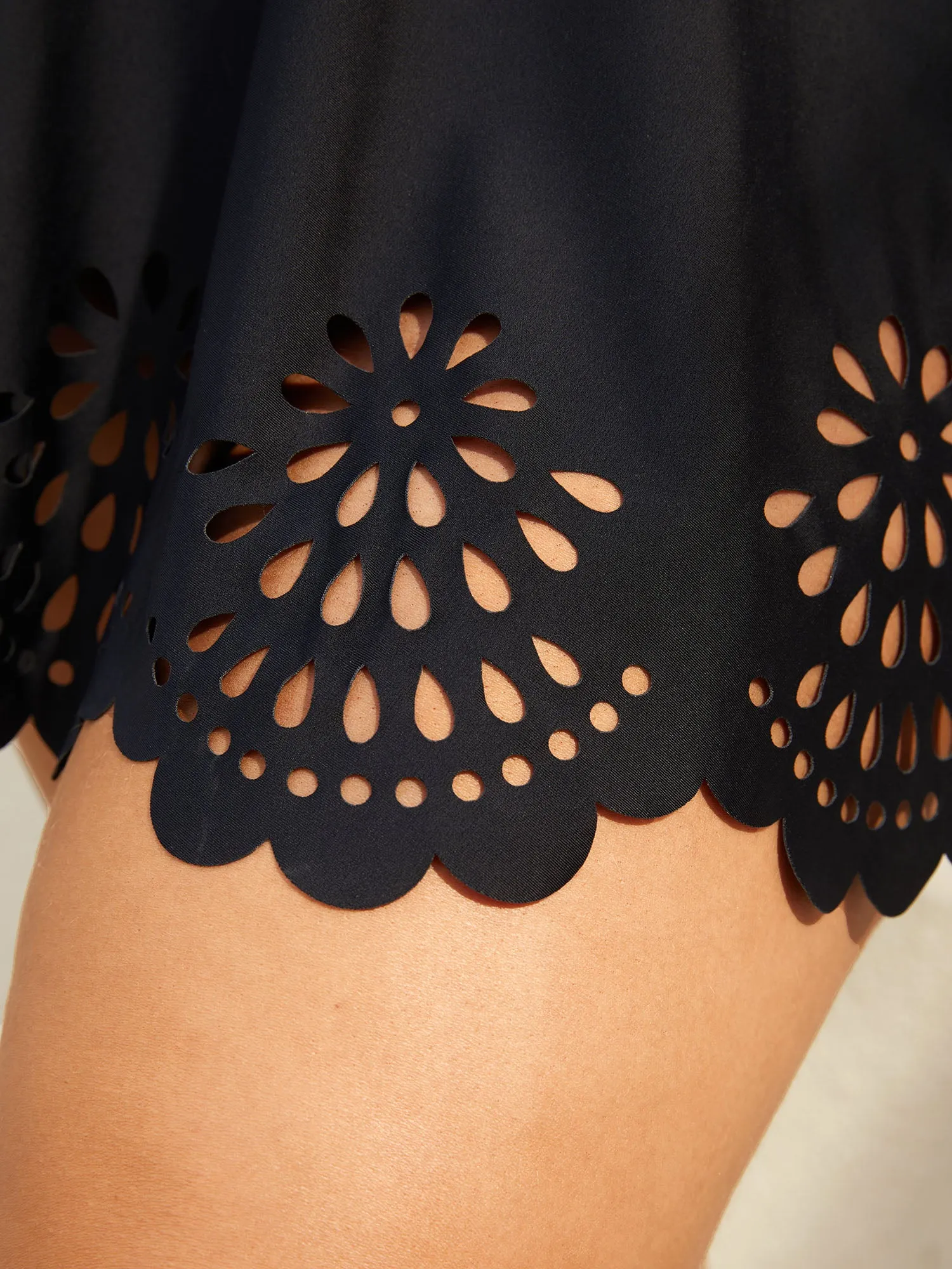 Twist Front Laser Cut Swim Dress sold by Bloomchic product image thumbnail 5