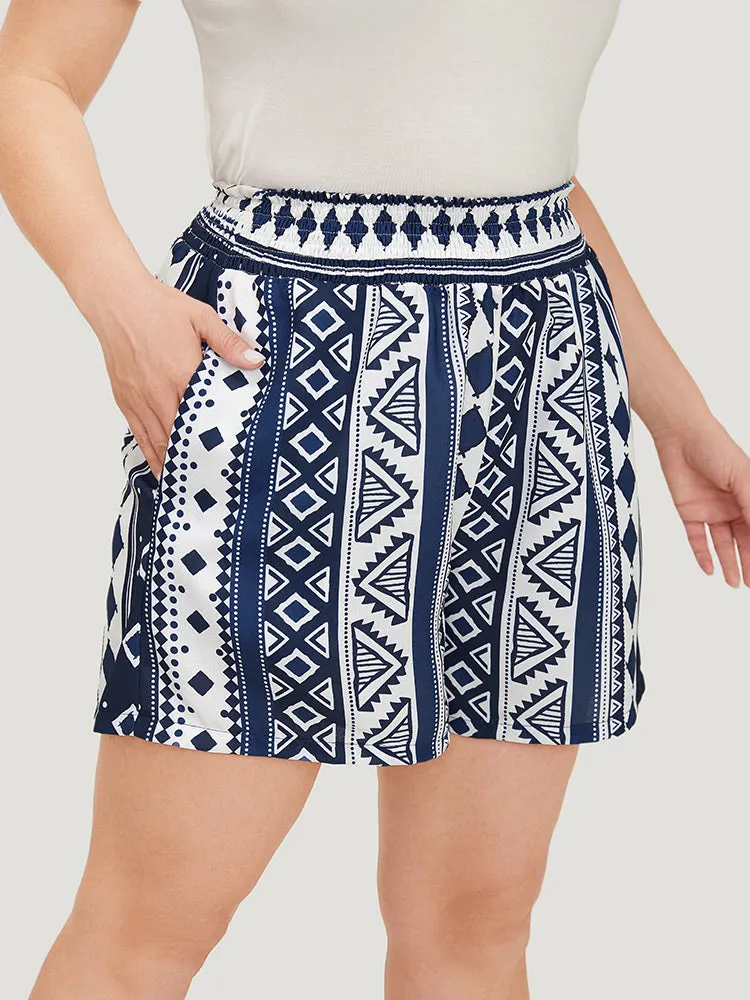 Bandana Shirred Waist Pocket Shorts sold by Bloomchic product image thumbnail 3