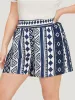 Bandana Shirred Waist Pocket Shorts sold by Bloomchic