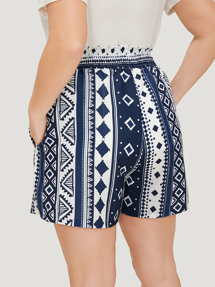 Bandana Shirred Waist Pocket Shorts sold by Bloomchic product image thumbnail 2