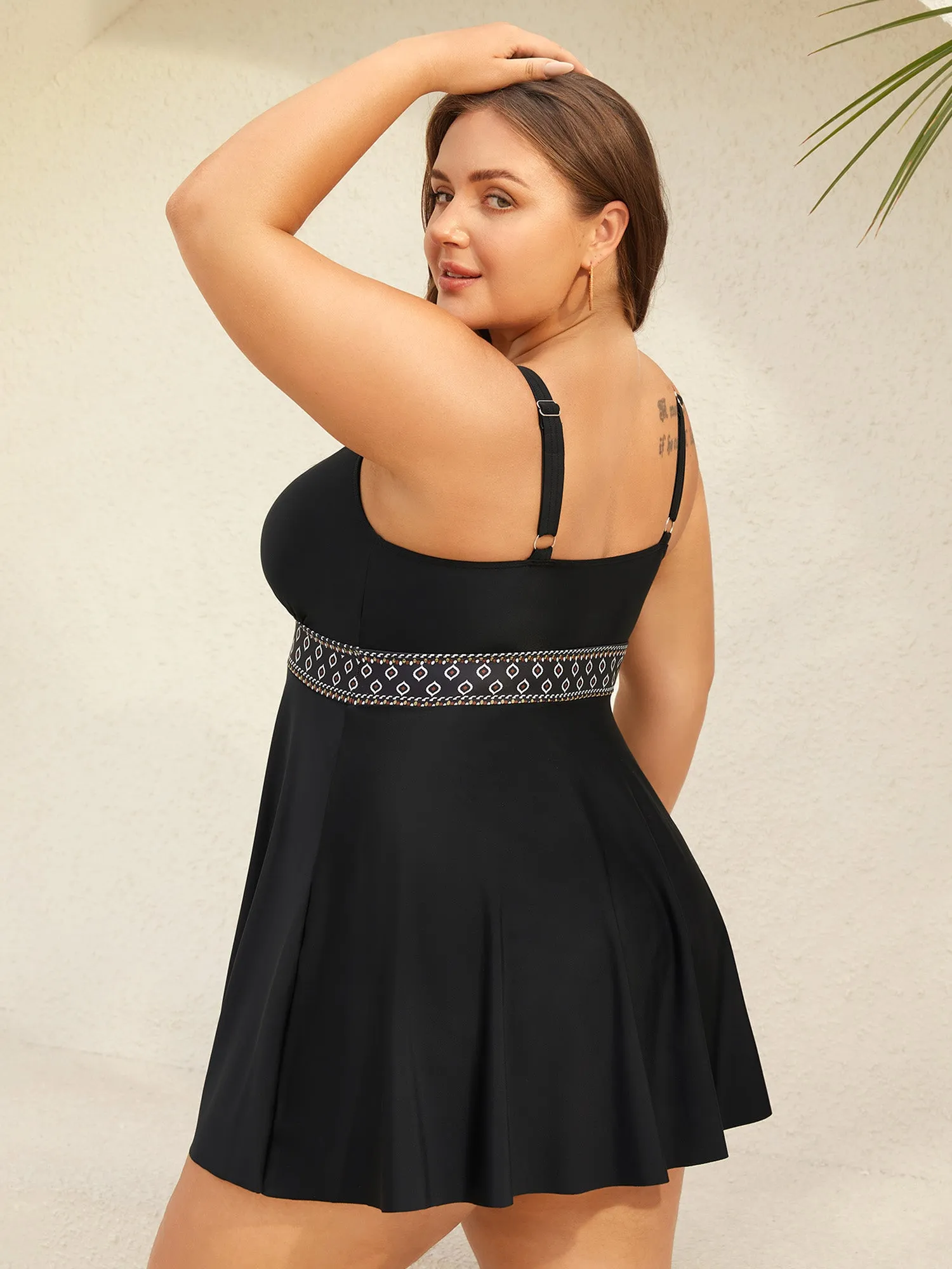 Shell Embroidered Surplice Neck Swim Dress sold by Bloomchic product image thumbnail 2