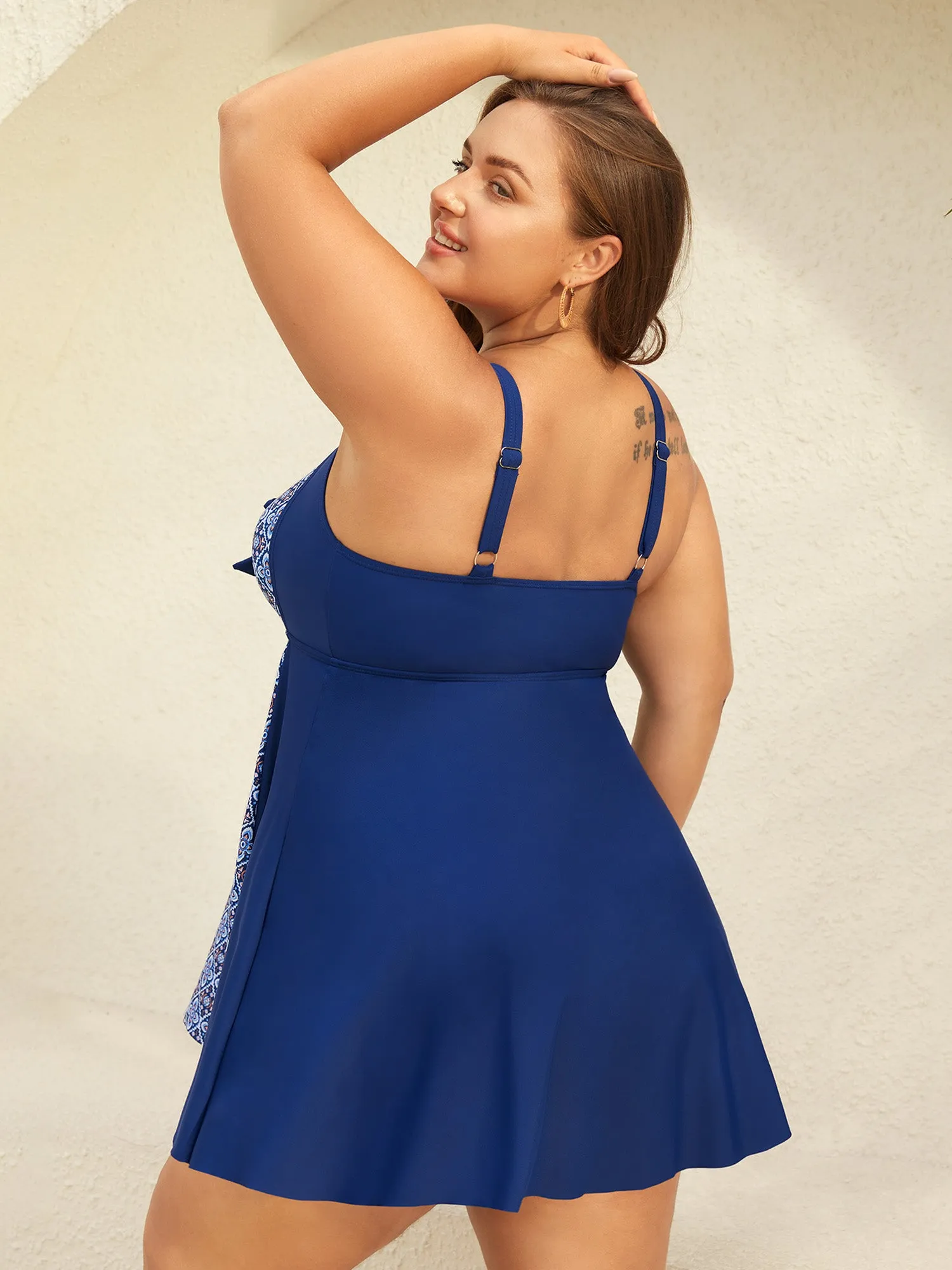 Boho Print Adjustable Front Knot Swim Dress sold by Bloomchic product image thumbnail 5