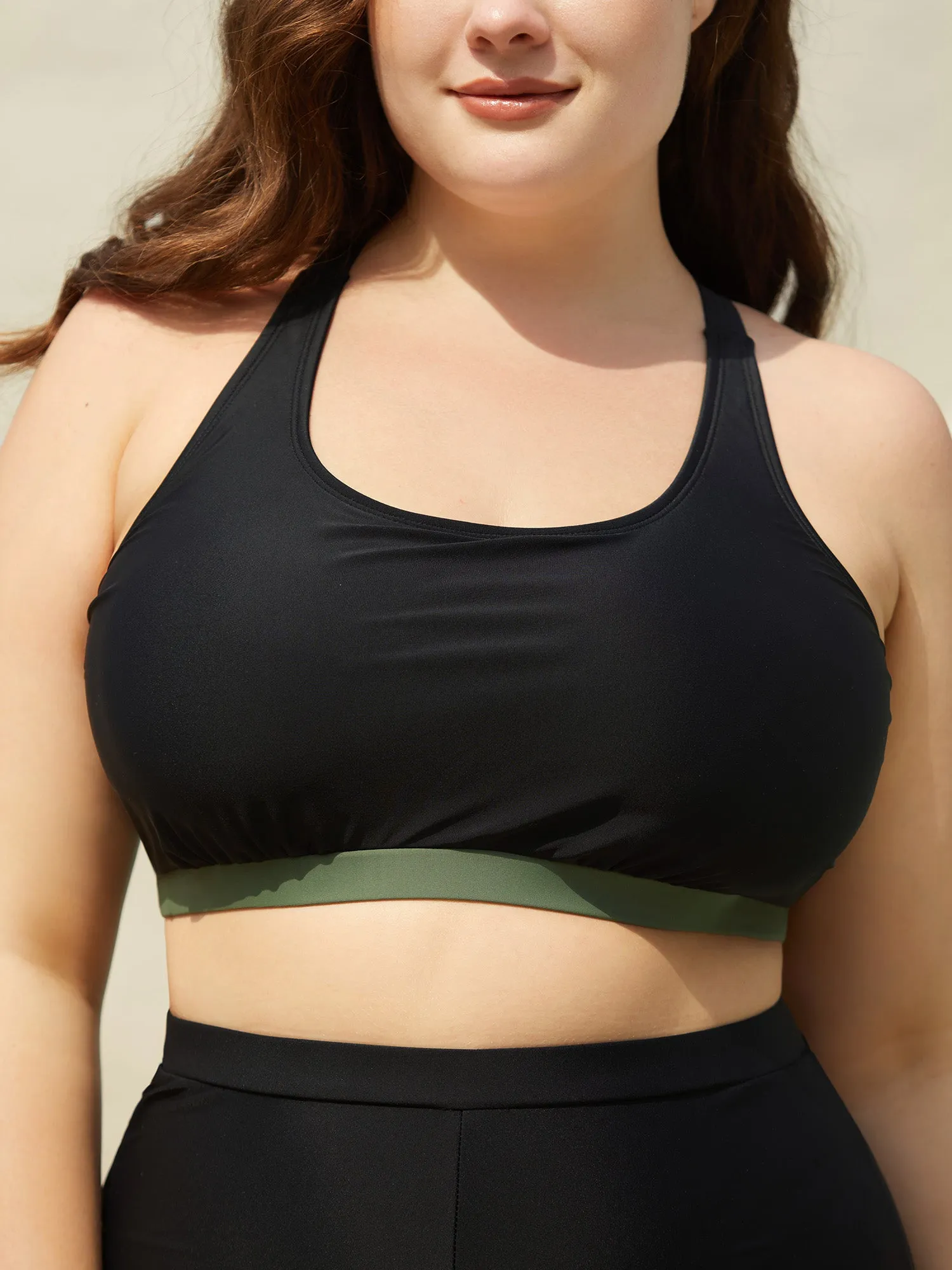 2-in-1 Padded Color Contrast Swim Tankini sold by Bloomchic product image thumbnail 2