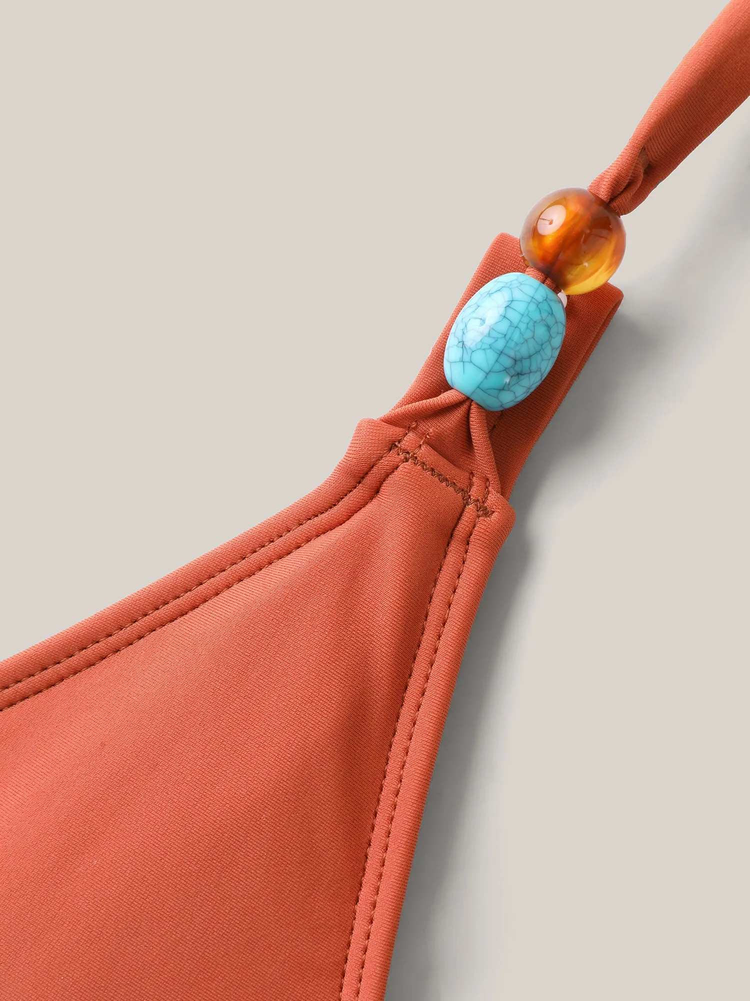 Ruched Plunging Neck One-Piece Swimsuit sold by Bloomchic product image thumbnail 5