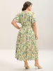 Floral Print Cinched Bust Tiered Maxi Dress sold by Bloomchic
