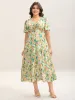 Floral Print Cinched Bust Tiered Maxi Dress sold by Bloomchic