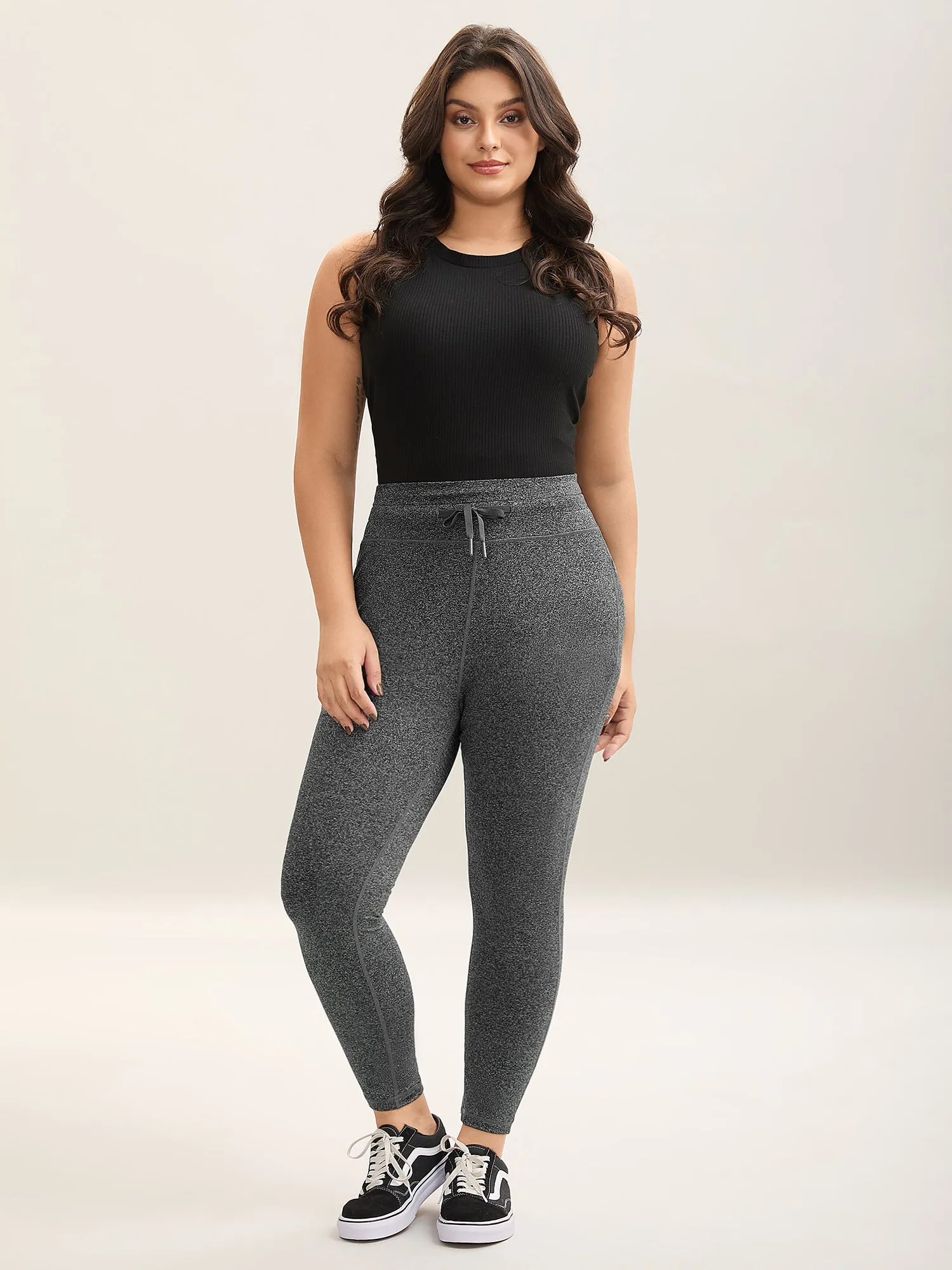 Adjustable Waist Tie Stretchy Leggings sold by Bloomchic product image thumbnail 4