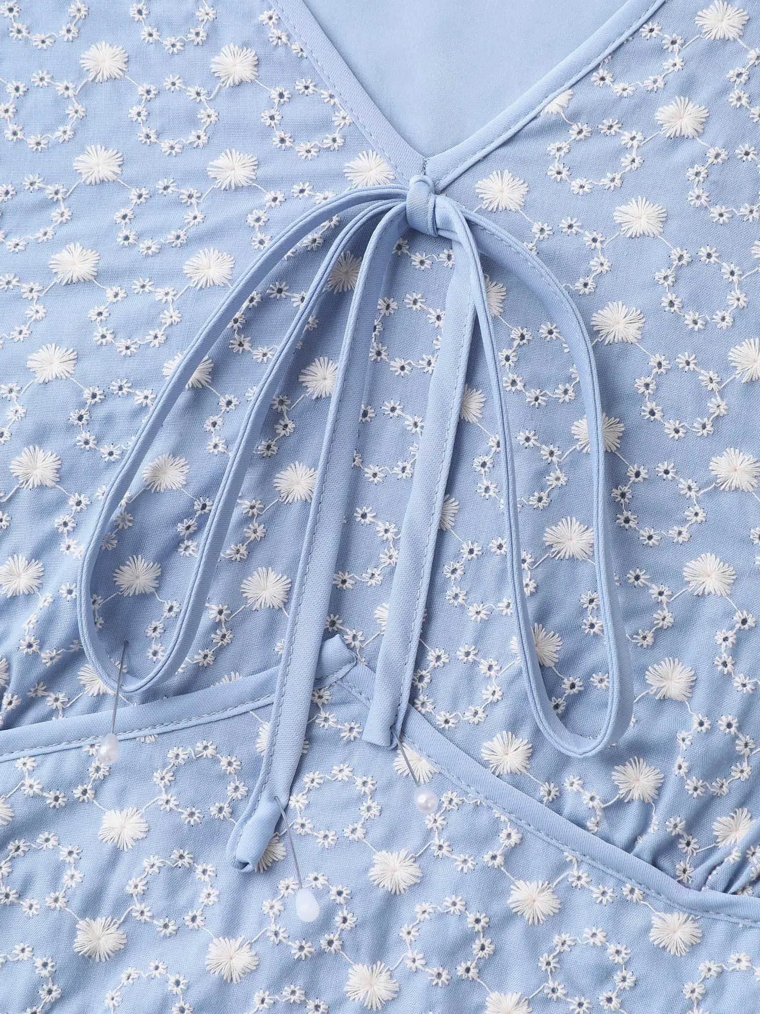 Textured Cinched-Waist Pockets Maxi Dress sold by Bloomchic product image thumbnail 5