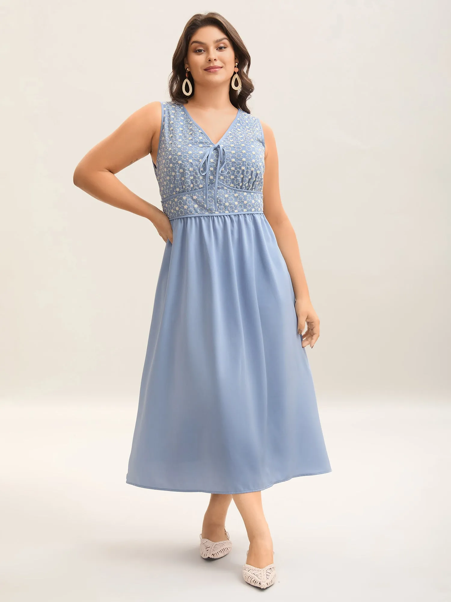 Textured Cinched-Waist Pockets Maxi Dress sold by Bloomchic