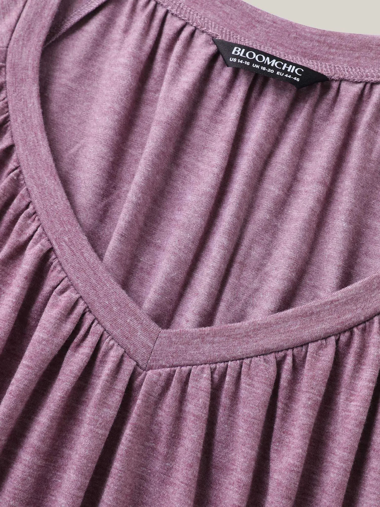 Heather Lotus Leaf Sleeve Jersey Top sold by Bloomchic product image thumbnail 5