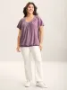 Heather Lotus Leaf Sleeve Jersey Top sold by Bloomchic