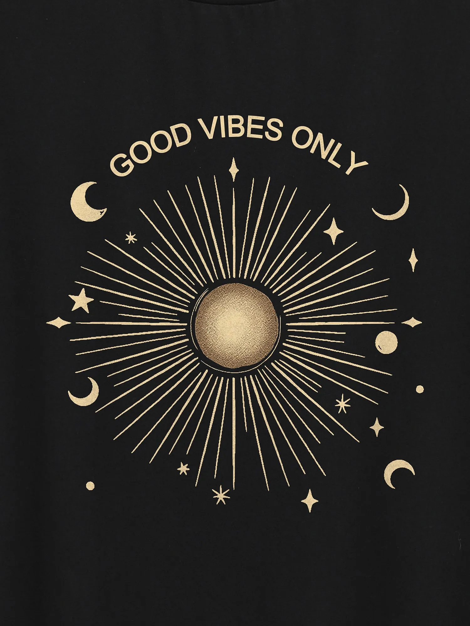 Good Vibes Only Pattern Round Neck T-Shirt sold by Bloomchic product image thumbnail 2