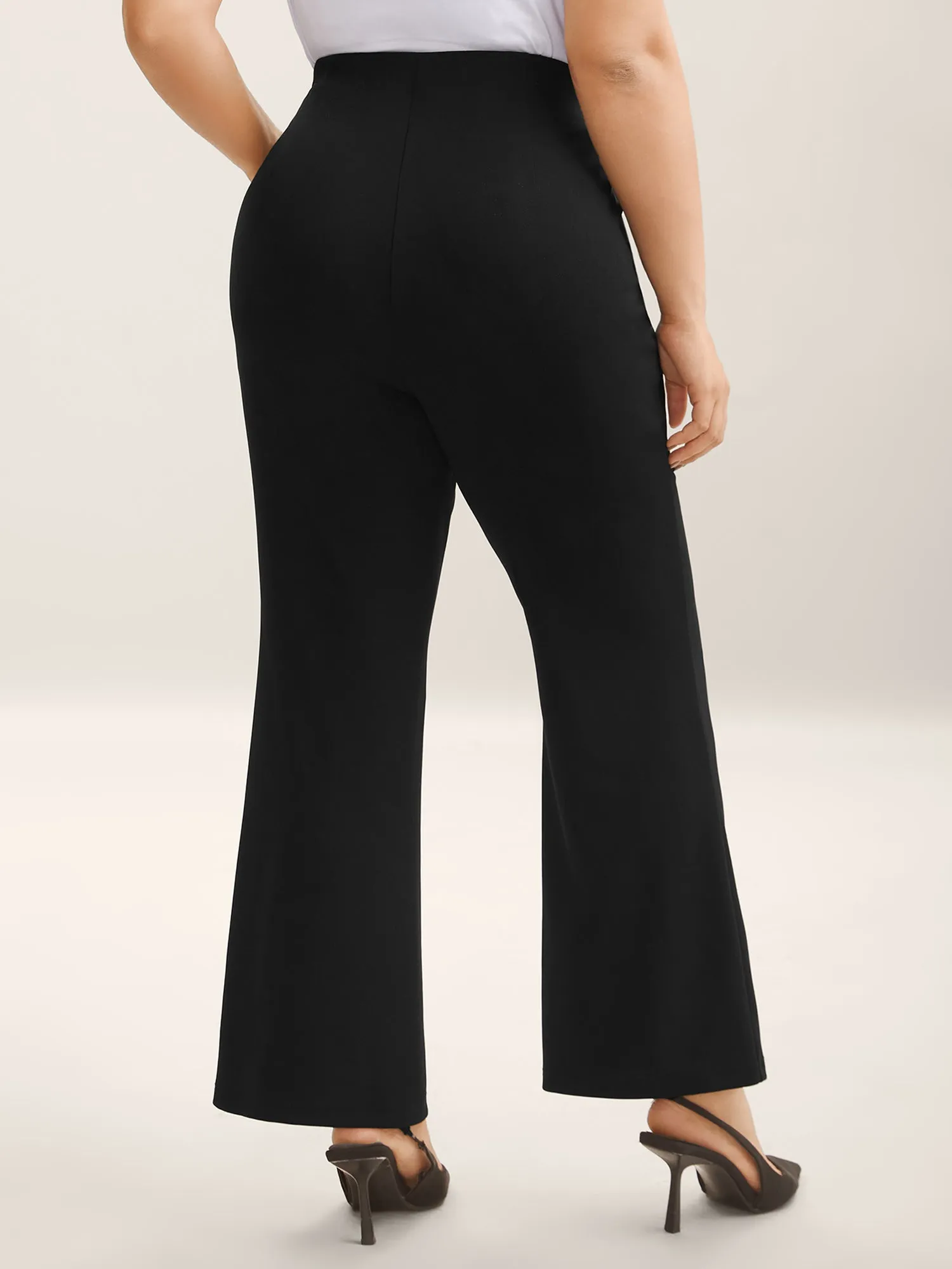 Button Detail Anti-Seam Flared Pants sold by Bloomchic product image thumbnail 4