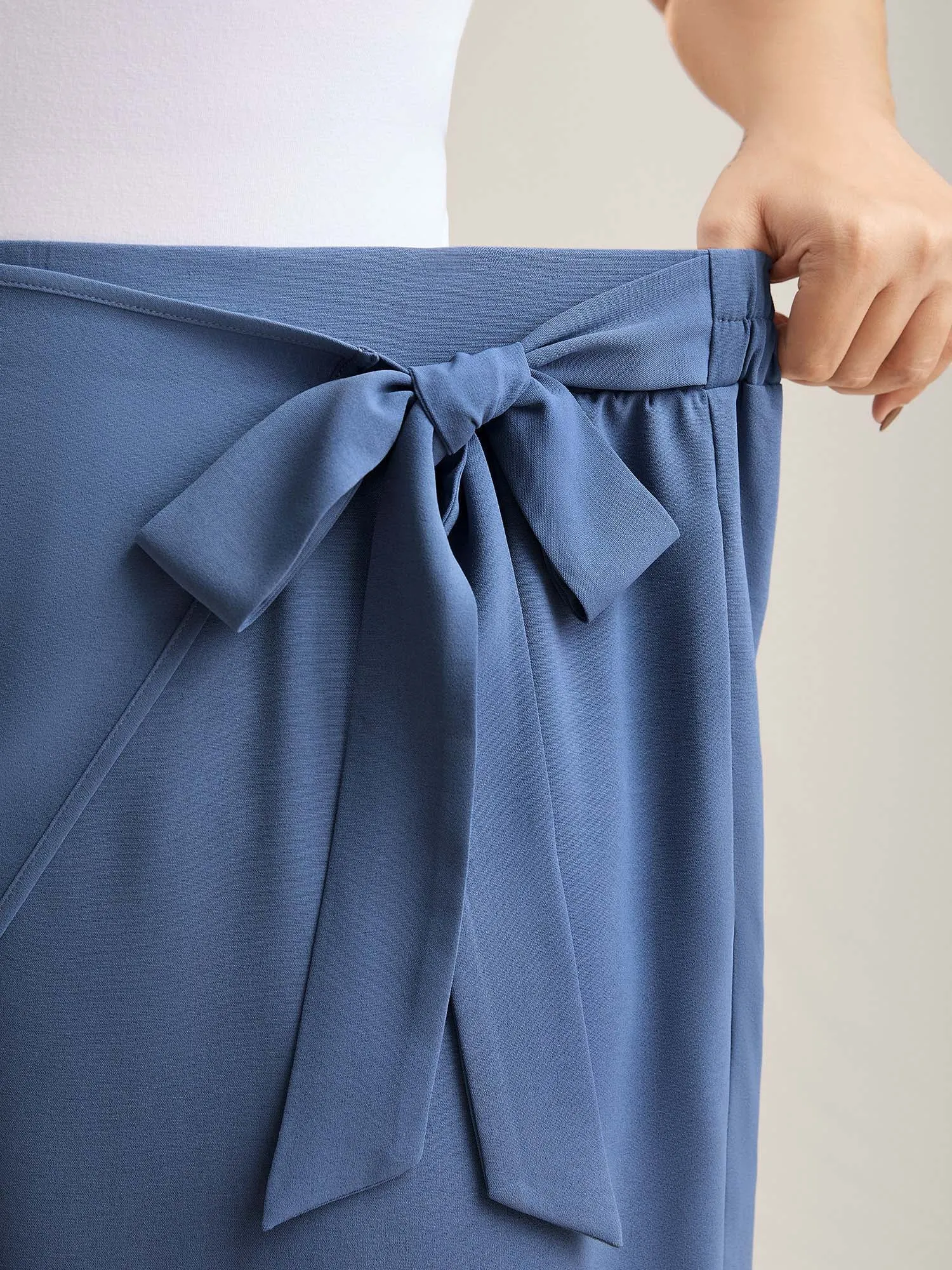 Belted Wrap Detail Wide-Leg Pants sold by Bloomchic product image thumbnail 2