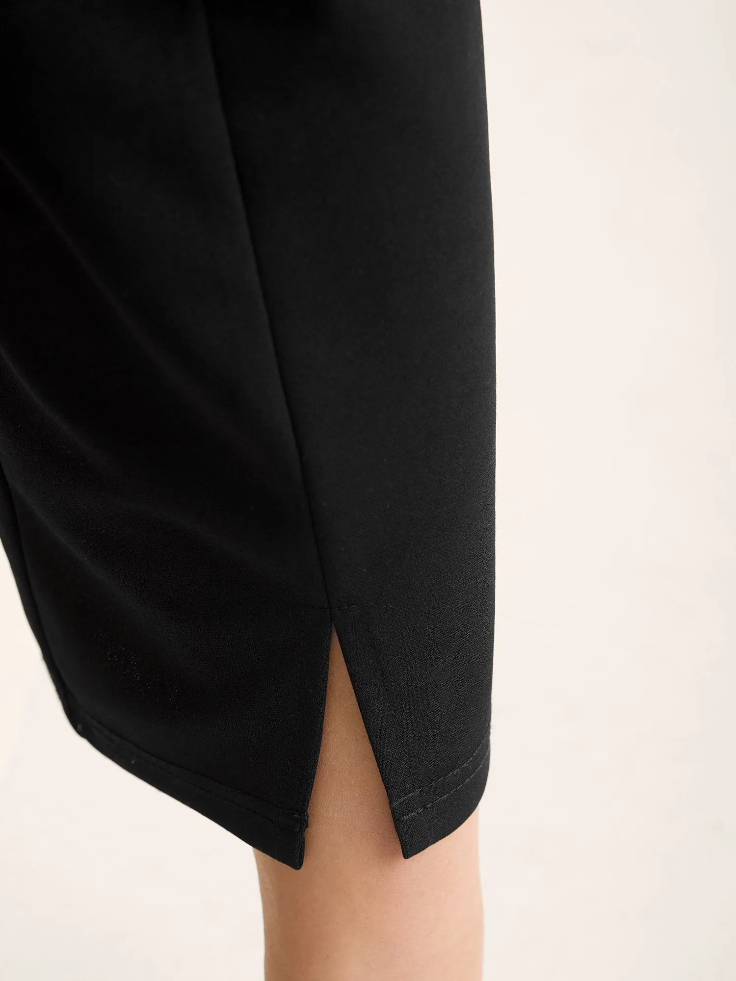 Seamed Split Hem Straight-Leg Pants sold by Bloomchic product image thumbnail 2