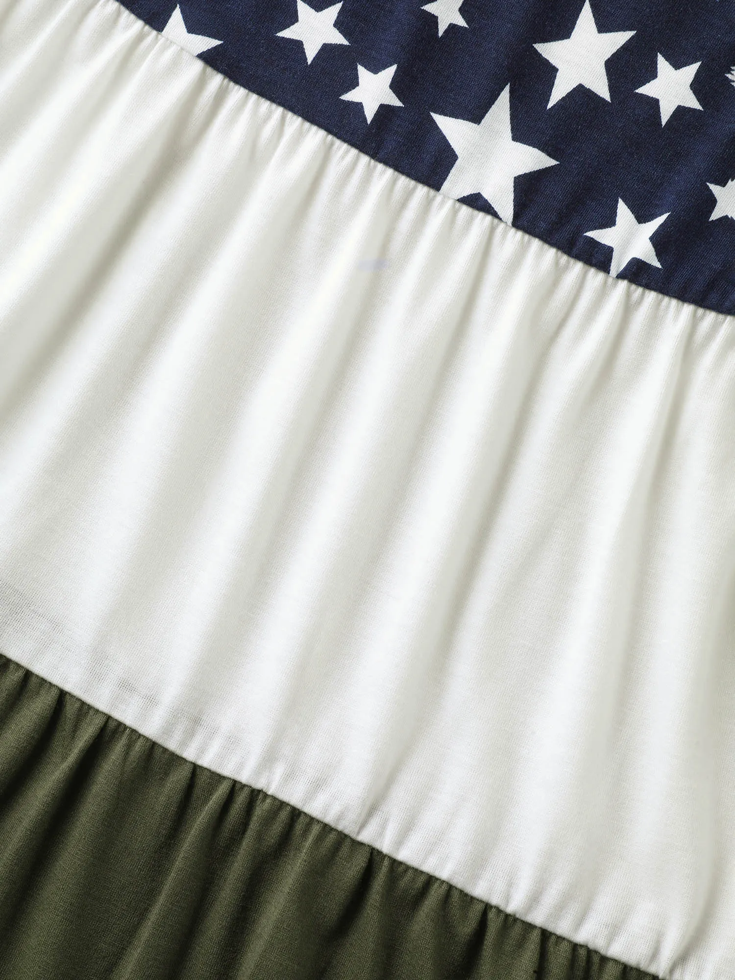 Star Print Color Contrast Tiered T-Shirt sold by Bloomchic product image thumbnail 5