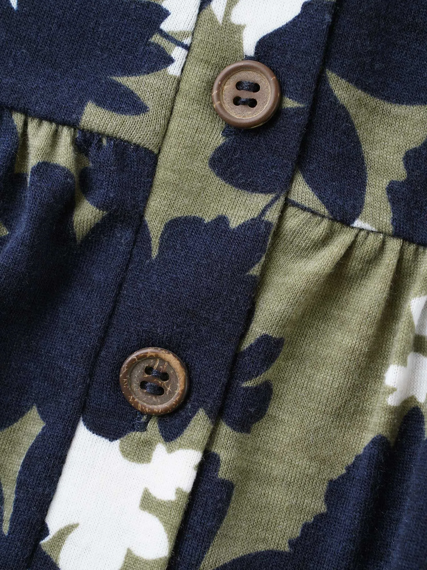 Silhouette Flower Button Placket Jersey Top sold by Bloomchic product image thumbnail 5