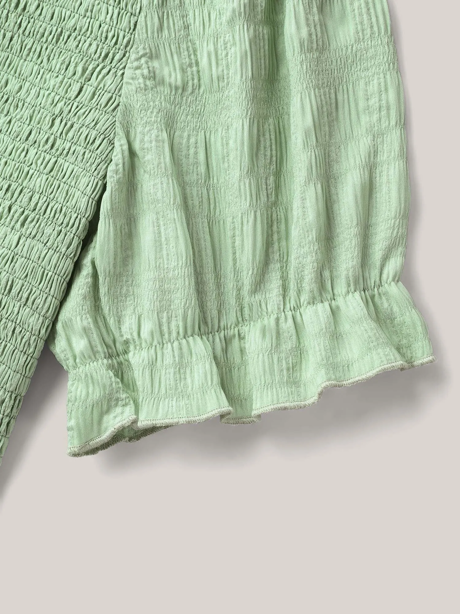 Textured Shirred Bodice Pockets Maxi Dress sold by Bloomchic product image thumbnail 5