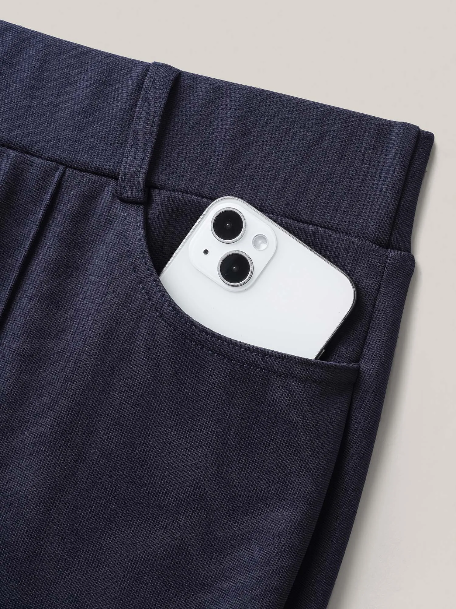 Pockets Stretchy-Waist Plain Bootcut Pants sold by Bloomchic product image thumbnail 5