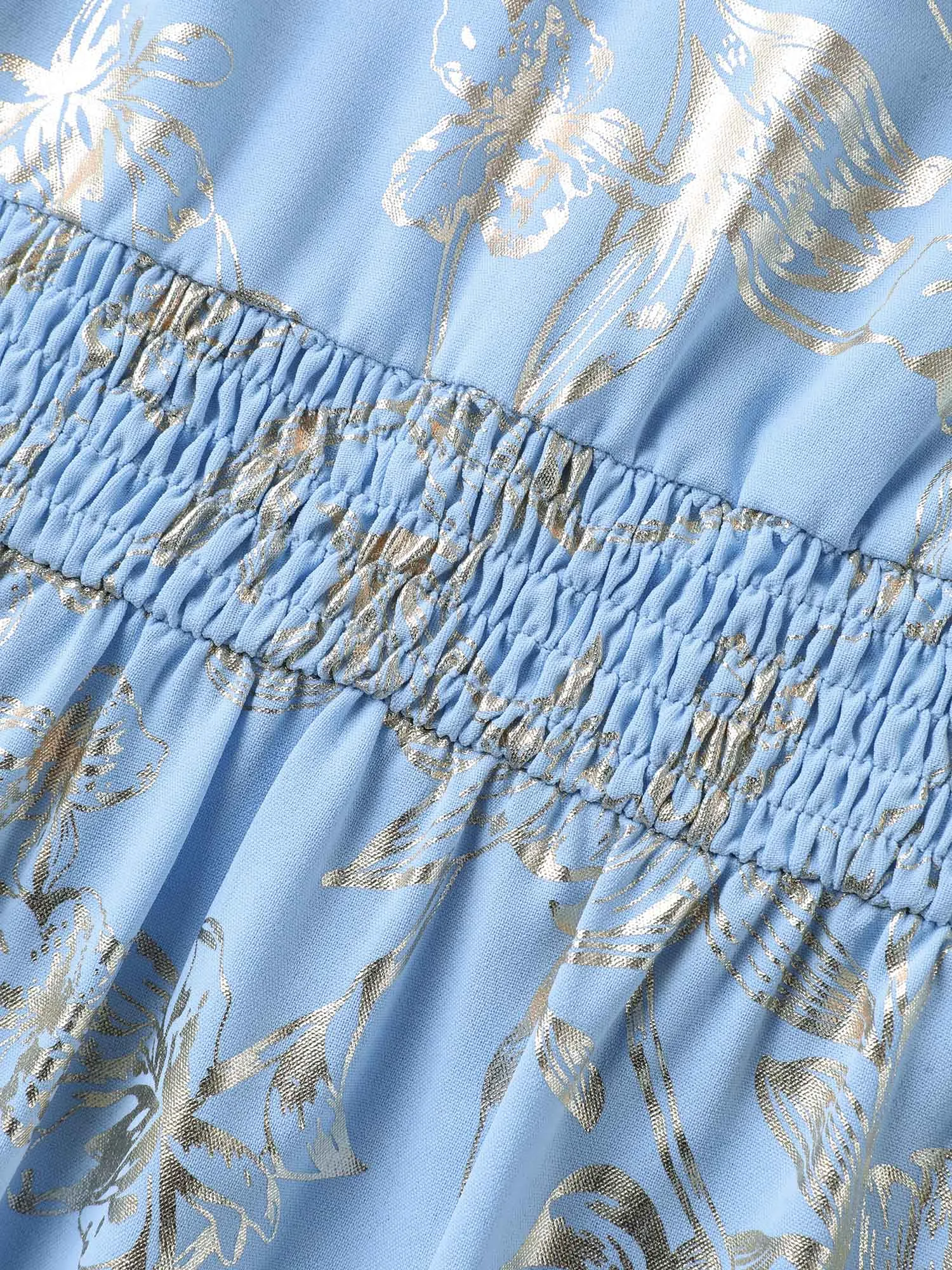 Shimmery Textured Shirred Waist Maxi Dress sold by Bloomchic product image thumbnail 5