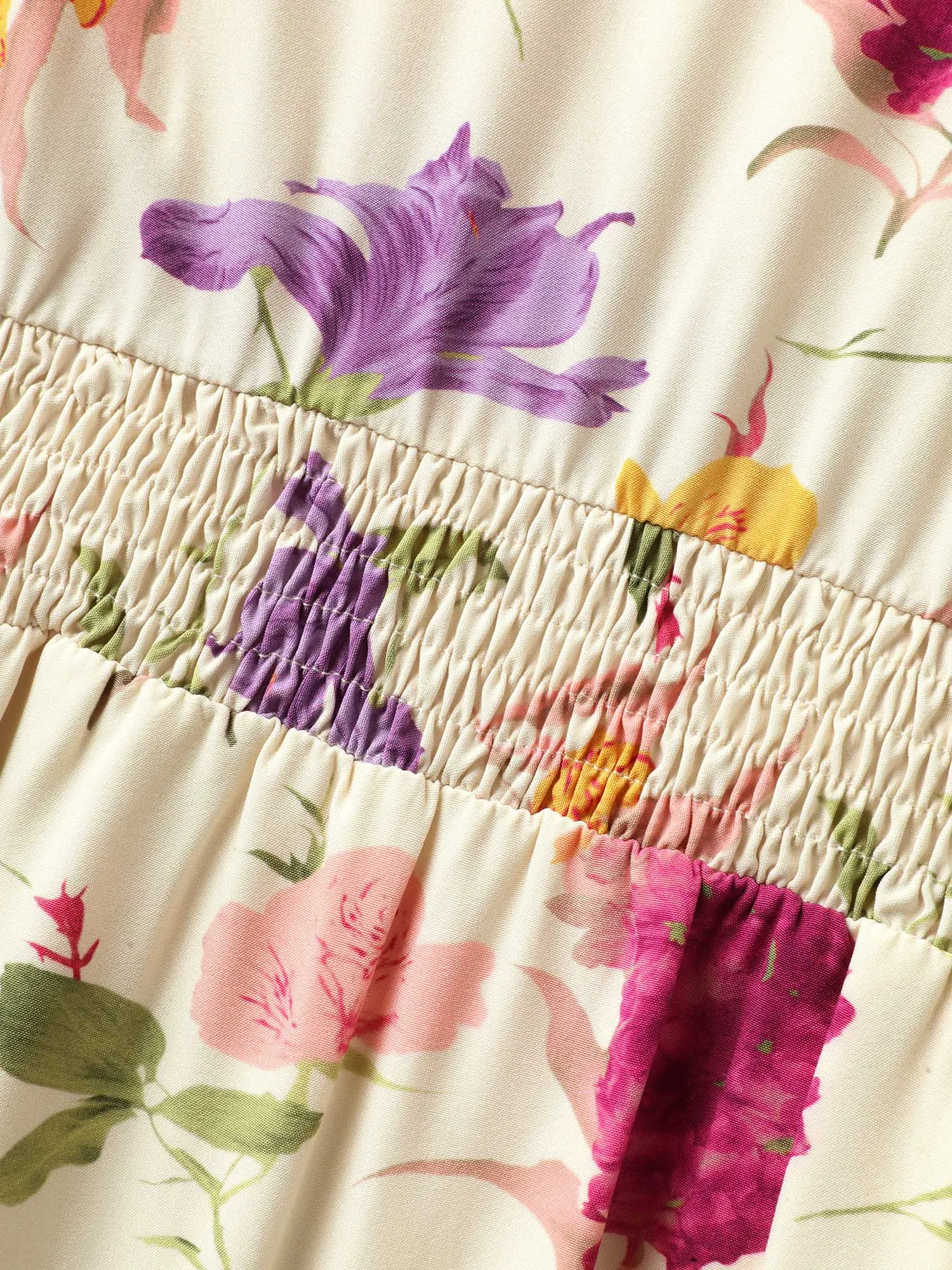 Floral Fantasy Shirred Tiered Maxi Dress sold by Bloomchic product image thumbnail 5