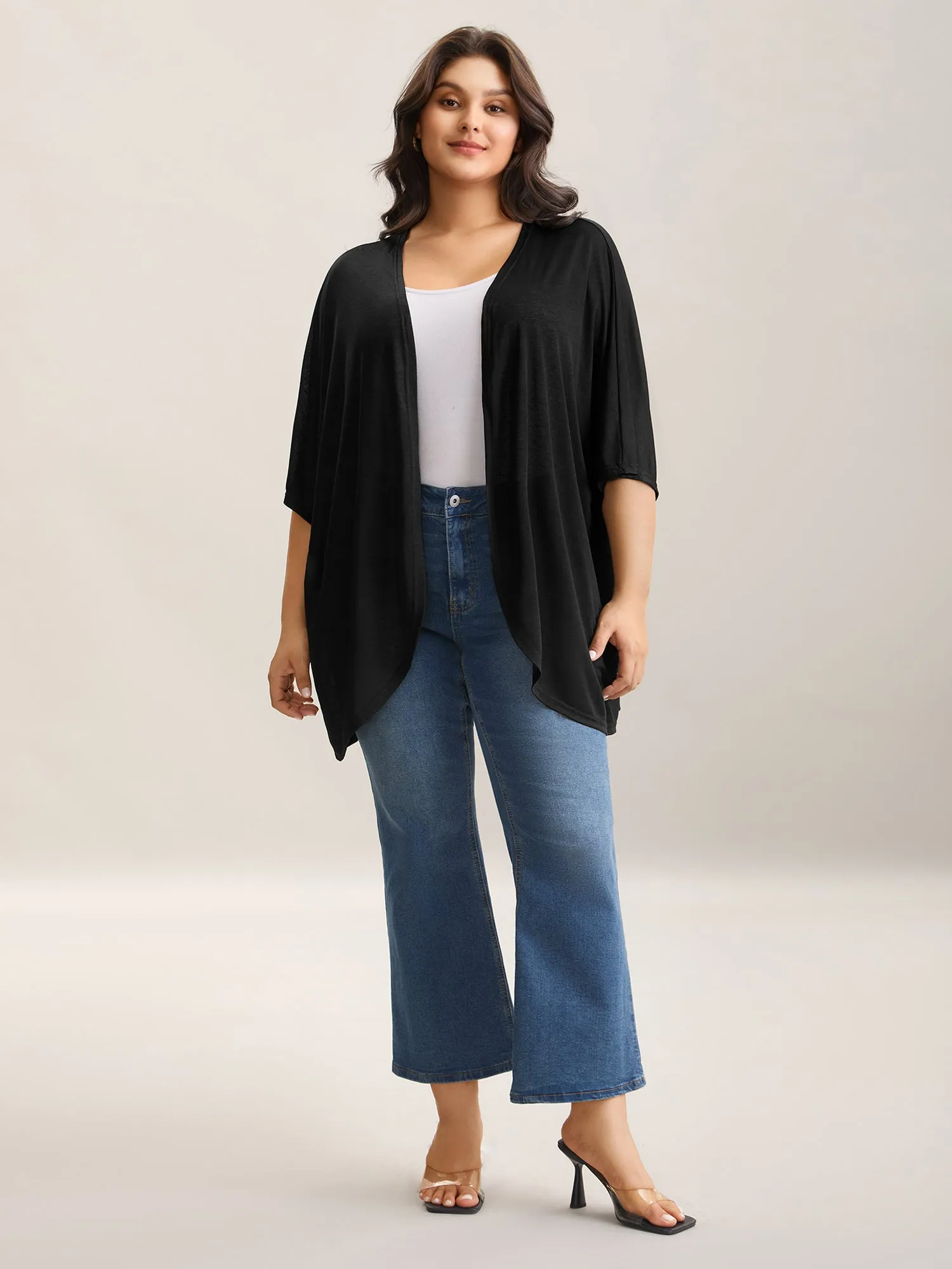 Sheer Textured Open Front Kimono sold by Bloomchic product image thumbnail 3