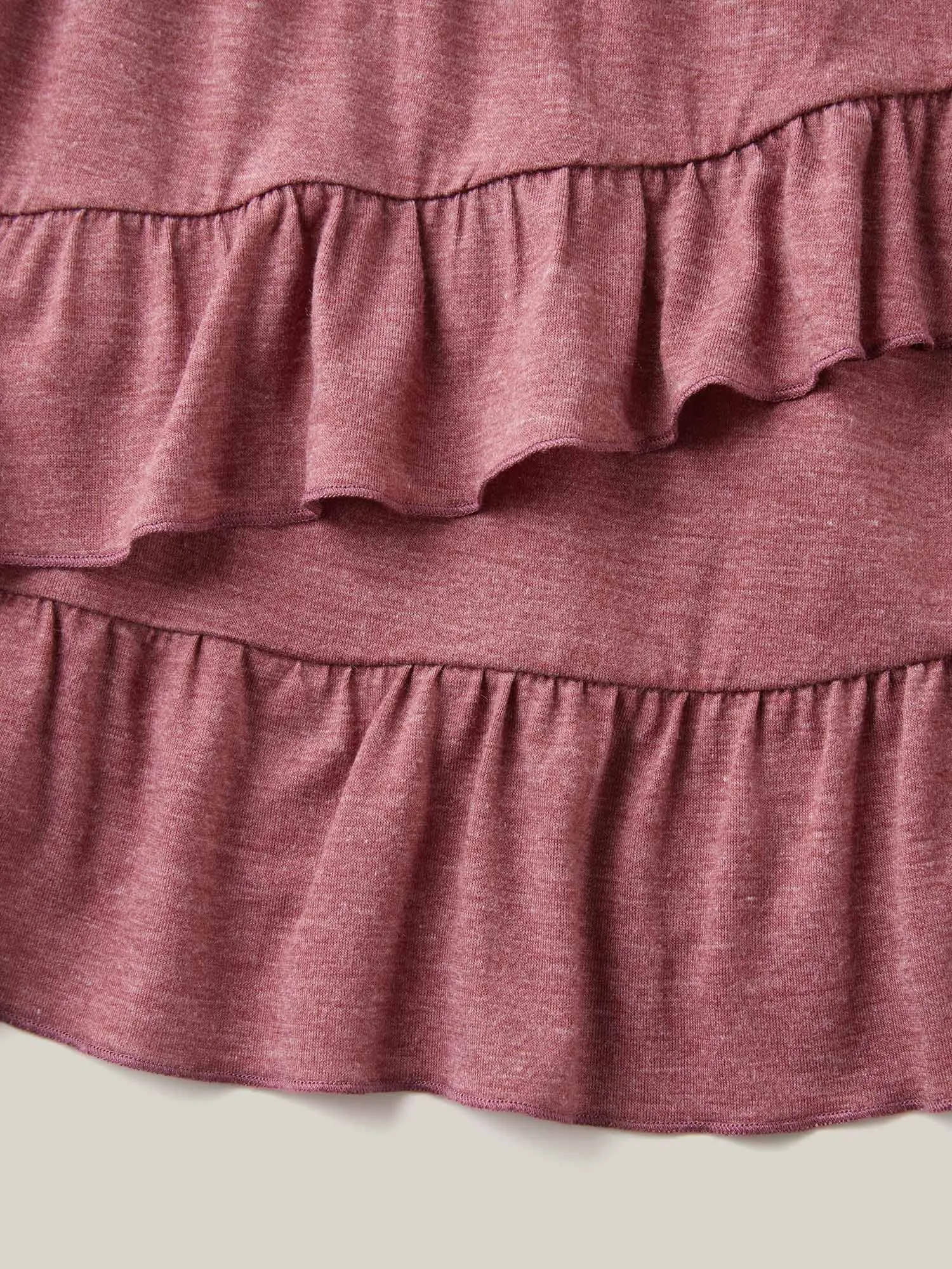 Plain Overlap Hem Tiered Knit Top sold by Bloomchic product image thumbnail 5