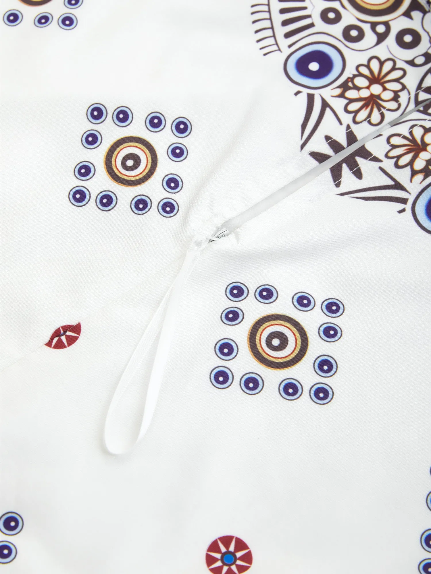 Boho Print Tie-Sleeve Pockets Romper sold by Bloomchic product image thumbnail 5