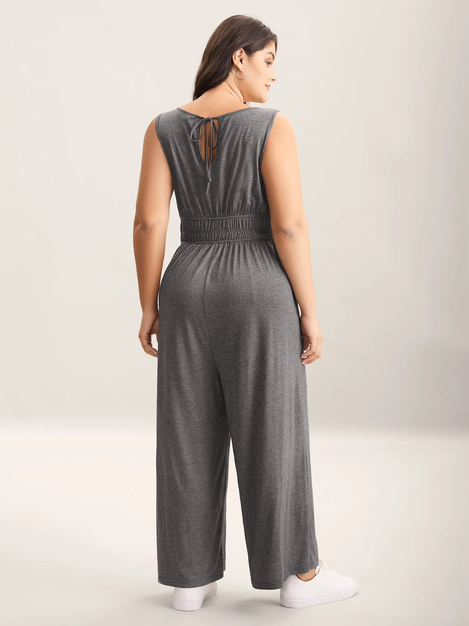 Supersoft Very Stretchy Back Tie Jumpsuit sold by Bloomchic product image thumbnail 4