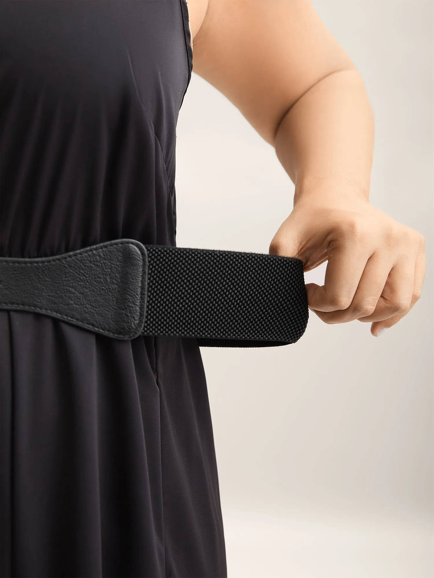 Silver Buckle Elegant Wide Belt sold by Bloomchic product image thumbnail 3