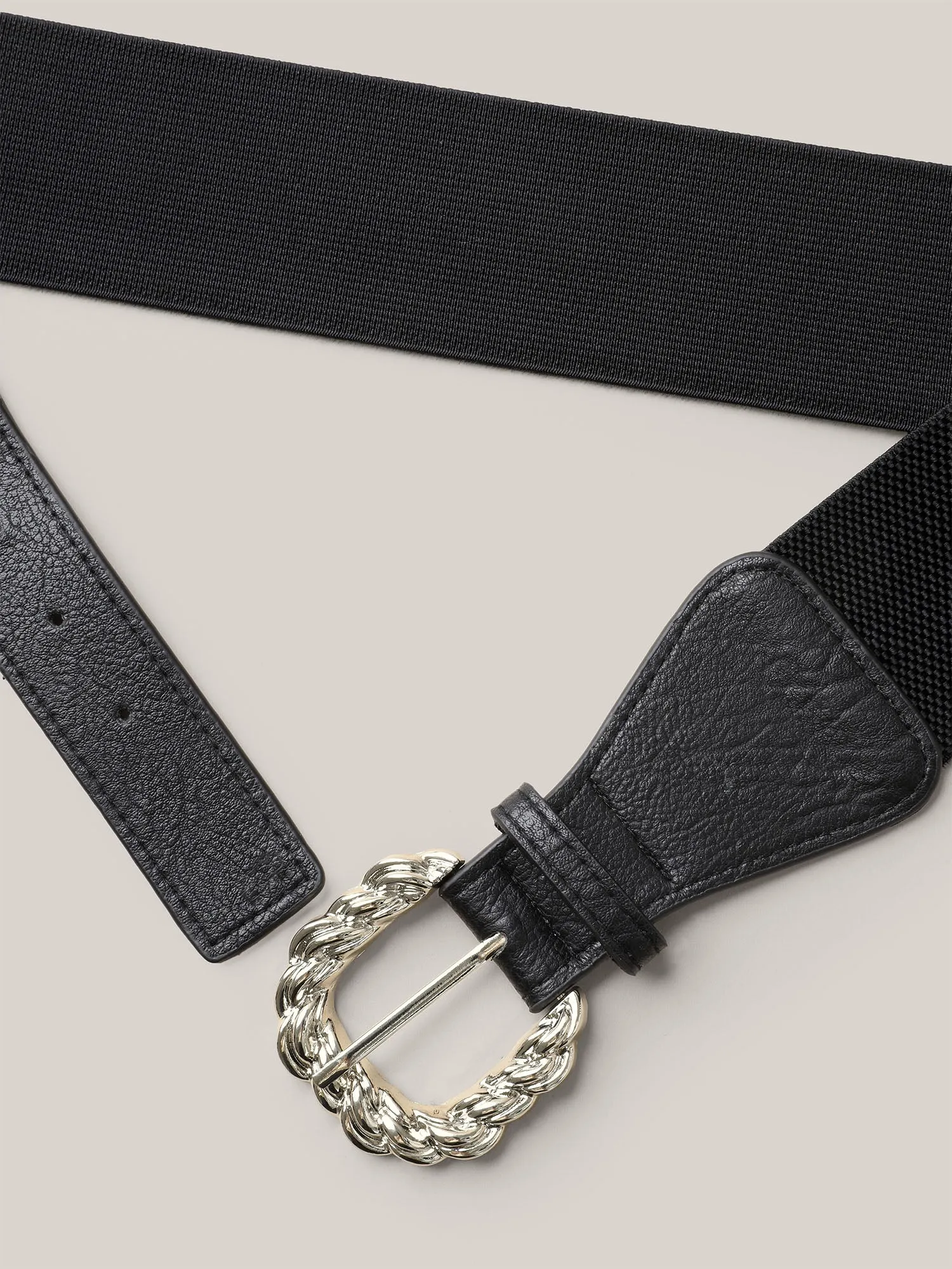 Silver Buckle Elegant Wide Belt sold by Bloomchic product image thumbnail 4