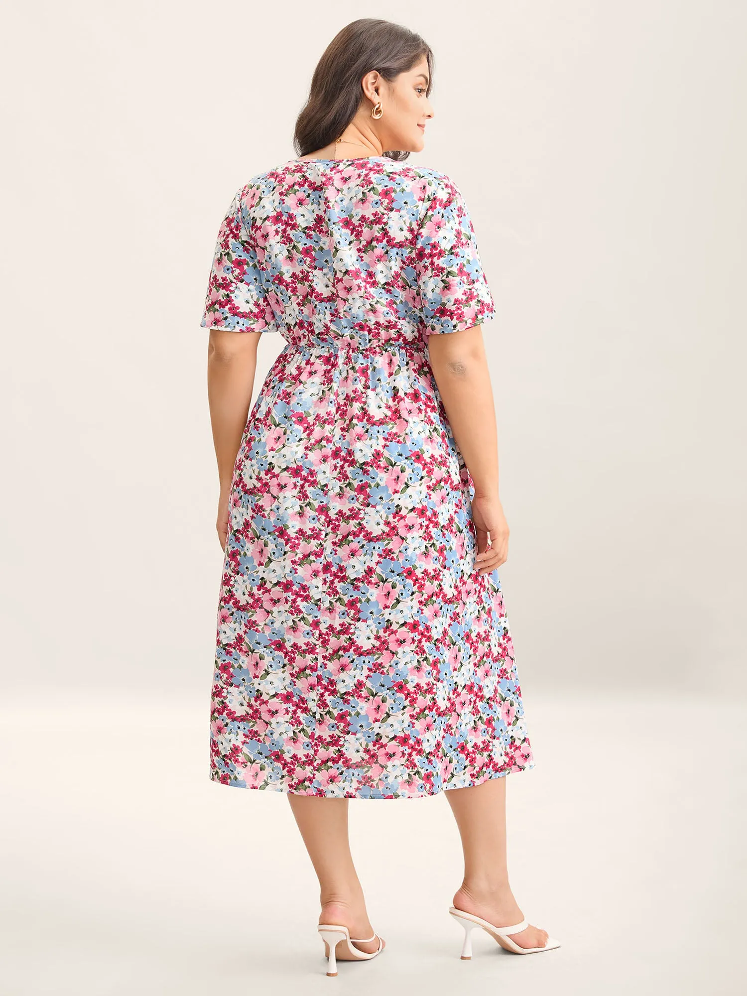 Floral Print Pockets Lined Midi Dress sold by Bloomchic product image thumbnail 4