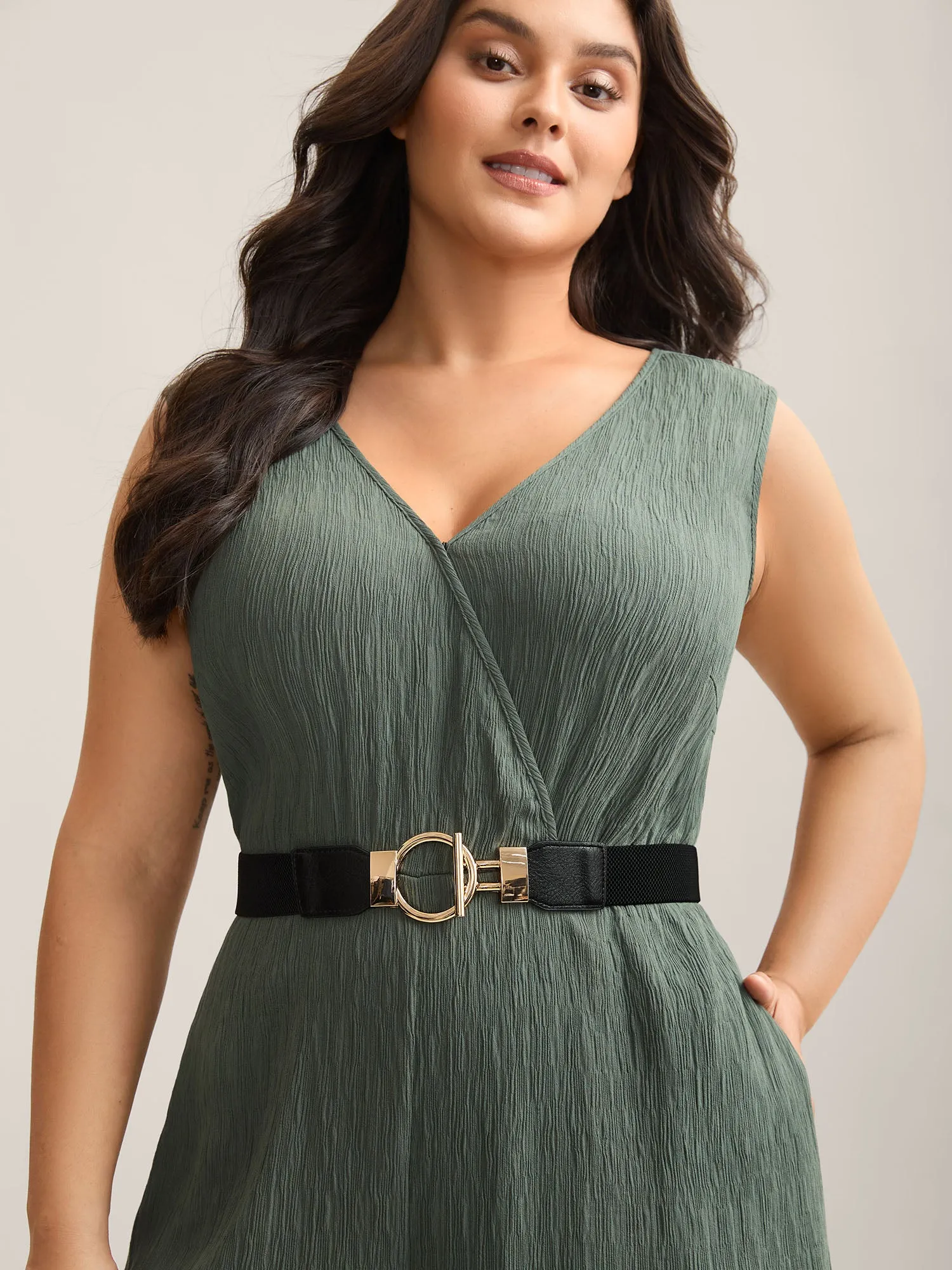 Gold-Tone Buckle Everyday Belt sold by Bloomchic product image thumbnail 2