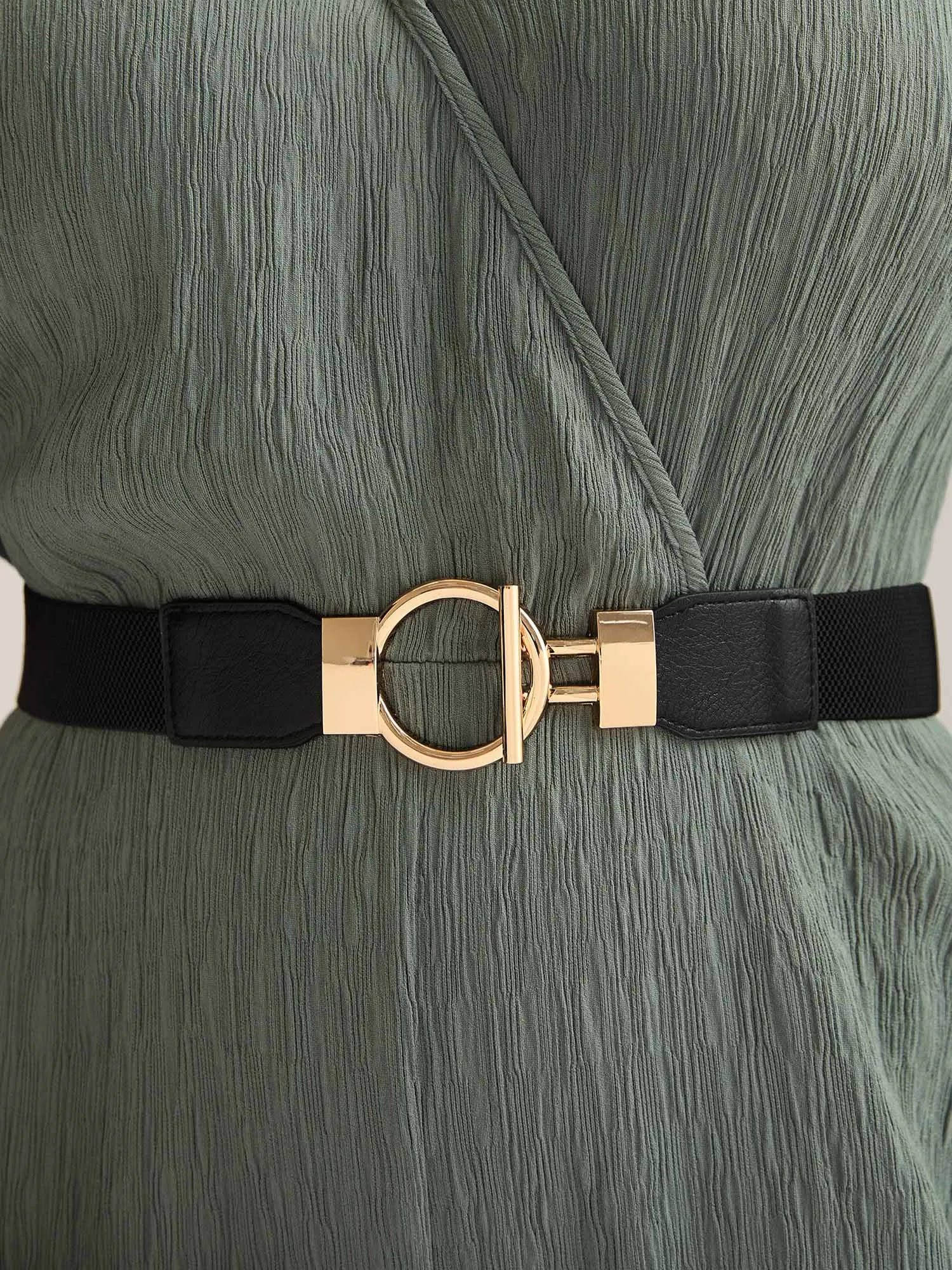 Gold-Tone Buckle Everyday Belt sold by Bloomchic product image thumbnail 3